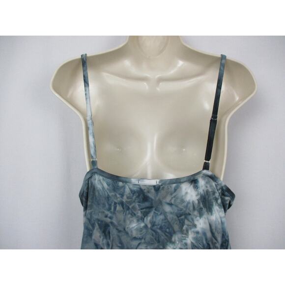 Justify Mini Tank Dress Womens XL Tie Dye Sundress Cover up Hippie Festival Blue - Picture 3 of 10